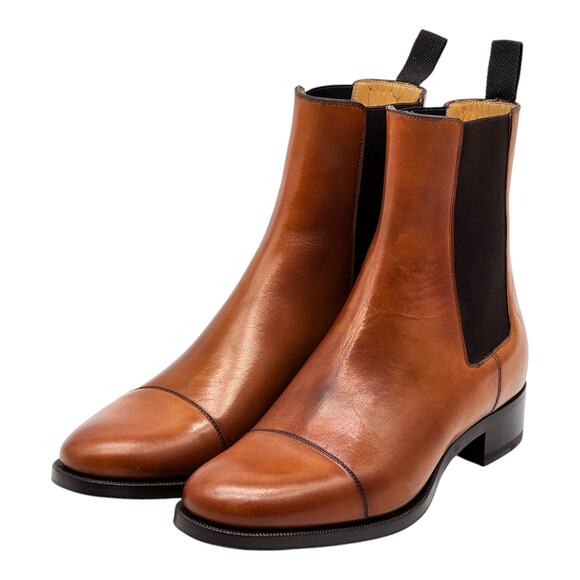 Christian Louboutin Antonio Chelsea Leather Boots - Brown - EU 40 / US 7 $1350 - Picture 2 of 8